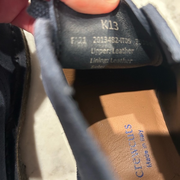 Jcrew Macalister suede navy book.  excellent condition, worn once. Size: K13 - Picture 4 of 4